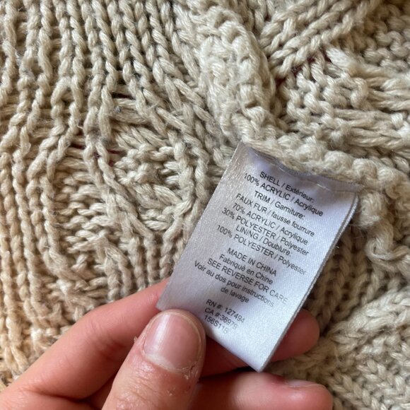 100% Acrylic tan brown button up knitted cardigan! - Picture 15 of 16